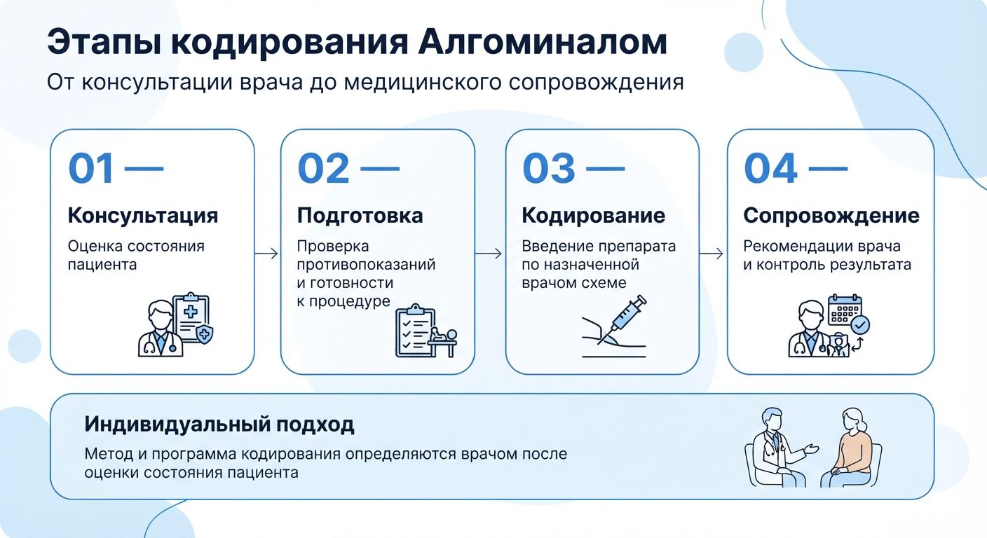 Кодирование препаратом «Алгоминал» в городе Бавлы инфографика