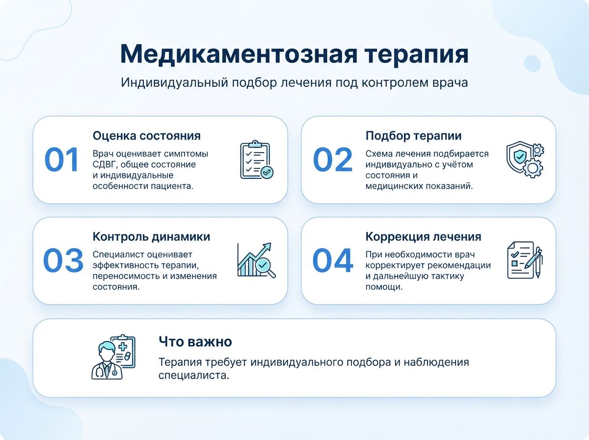 Лечение СДВГ в городе Бавлы у детей и взрослыхинфографика